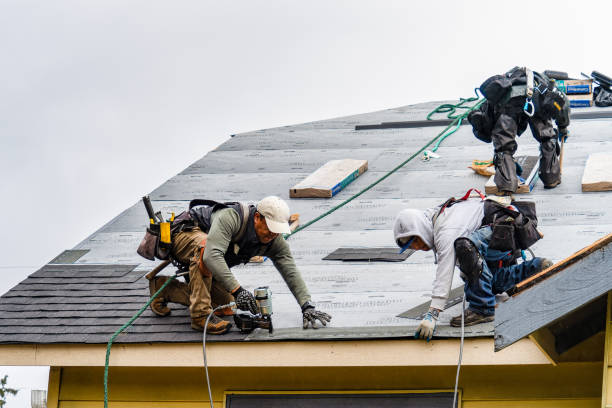Professional Gutter Installation technician working in Keisterville, PA